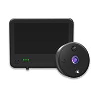YVAAASIYC Smart 1080P WiFi Campanello Video Spioncino Telecamera for porta Wifi 6000mAh Visualizzatore digitale a infrarossi PIR FHD da 4,3 pollici
