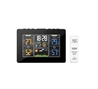 YVAAASIYC Stazione meteorologica Wireless LCD a Colori Digitale for la casa, misuratore di umidità e Temperatura, sensore di previsione delle Fasi lunari, Orologio da Tavolo da Parete