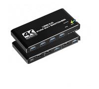 YVAAASIYC Switcher USB 3.0 Hub Switch compatibile 4K Selettore Docking Station 2 Computer Condivisione 4 dispositivi Tastiera Monitor(Button Controller)