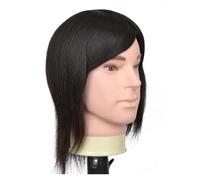 YVAAASIYC Testa di manichino maschile con capelli umani e barba, for esercitarsi in cosmetologia, for parrucchieri, for acconciature(Head B1)