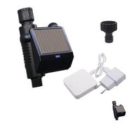 YVAAASIYC Timer for irrigazione a energia Solare WiFi Sistema di a Goccia Intelligente con valvola a Sfera e regolatore dell'Acqua for Giardino(2PCS Timers)