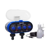 YVAAASIYC Timer for irrigazione a Sfera Garden Two Outlet Ball Vale Sistema di Automatico 21032A con sensore Pioggia o umidità(with Rain Sensor)