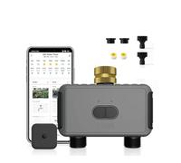 YVAAASIYC Timer for irrigazione con Doppio Tubo Sistema di Automatico for Giardino Programmatore for irrigatori a Distanza(NPT-U-S)