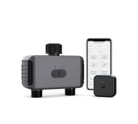 YVAAASIYC Tuya Smart Garden Timer for irrigazione a Goccia con 2 uscite, regolatore di a, valvola dell'Acqua, controllori programmabili Ritardo Pioggia(EU Timer with HUB)