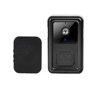 YVAAASIYC Videocamera campanello WiFi senza fili Videocitofono citofono bidirezionale Campanello Tuya Smart Home con cambio vocale di sicurezza for visione notturna(Black For Kment)