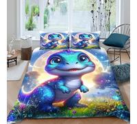 YVASPQRTW Biancheria Da Letto 3D Motivo A Forma Dinosaur Kingdom, Microfibra Di Poliestere Con Cerniera, Per Ragazzi E Ragazze, Decorazione Camera (T-Rex -Double(200x200cm))