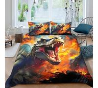 YVASPQRTW Biancheria Da Letto 3D Motivo A Forma Dinosaur Kingdom, Morbida Microfibra O Lenzuolo Con Cerniera Per Adulti E Bambini, Decorazione Camera (T-Rex -Double(200x200cm))