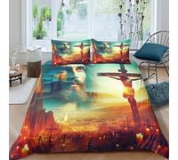 YVASPQRTW Jesus Cross Reflection Copripiumino Stampato 3D, Traspirante E Adatto A Tutto L'anno Redemption Faith Decor Per Bambini in Camera Da Letto Moderna Regalo Per La Famiglia Double（200x200cm）