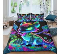 YVASPQRTW Set Di Biancheria Da Letto Cute Dragon, Microfibra, Con Cerniera, Per Ragazze, Adulti, Camera Lusso Decorazione (Mythical Creature -King（220x240cm）)