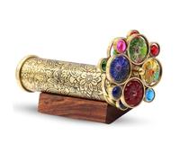 YVCrafts Caleidoscopio floreale da giardino in ottone con due ruote in saprate, un ottimo regalo per gli amanti del caleidoscopio