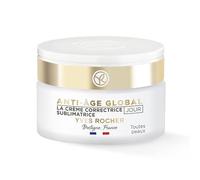 Yves Rocher Anti-age Global, crema da giorno correttiva, lussuosa cura del viso con nettare di gemme, cura anti-invecchiamento per tutti i tipi di pelle, 50 ml