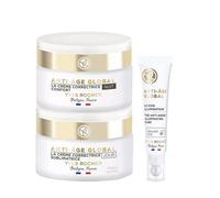 Yves Rocher Crema Viso Occhi Completa Anti-Age Global Day Night Care Set di 3