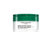 Yves Rocher SEBO ACTIVE CLEAR Crema Gel Zero Imperfezioni opacizzante - Riduce i pori e opacizza - 91% ingredienti naturali - Crema viso per pelle grassa - 50 ml