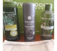 Yves Rocher Set Nr.3 Pezzi,Bagnodoccia Olive,schiuma da barba,shampoo ANTI.