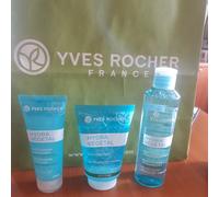 Yves Rocher Set Nr.3 Pezzi Hydra Vegetal detergente, scrub ed acqua micellare