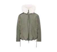 Yves Salomon, ,Jackets ,Donna ,Verde ,M Giacca con Cappuccio Reversibile in Shearling