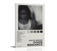 YVFCIRXTT Good Riddance by Gracie Abrams, stampa artistica moderna in stile retrò, decorazione da parete per soggiorno, cucina, caffetteria, poster impermeabile, 60 x 90 cm, con cornice