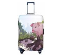 YVNKHKU A Lovely Pig - Copertura elastica per valigia, resistente, antigraffio, adatta per bagagli da 45,7 a 81,7 cm, facile da lavare e da viaggio, nero, Medium