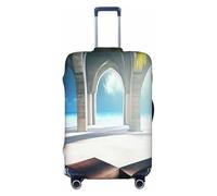 YVNKHKU Beautiful house in the morning - Copertura elastica per valigia, resistente, antigraffio, adatta per bagagli da 45,7 a 81,7 cm, facile da lavare e da viaggio, nero, X-Large