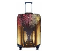 YVNKHKU Copertura elastica per valigie antiche città persiane, durevole, antigraffio, adatta per bagagli da 45,7 a 81,7 cm, facile da lavare e da viaggio, nero, Large