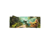 YVNKHKU Fasce per capelli con chihuahua nelle foreste tropicali, in morbido nylon, con fiocchi elastici, accessori per capelli per neonati e bambini