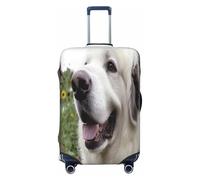 YVNKHKU Happy Little Dog, copertura elastica per valigia, resistente, antigraffio, adatta per bagagli da 45,7 a 81,7 cm, facile da lavare e da viaggio, nero, Medium