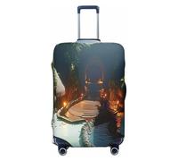 YVNKHKU Heaven's Gate - Copertura elastica per valigia, resistente, antigraffio, adatta per bagagli da 45,7 a 81,7 cm, facile da lavare e da viaggio, nero, Small