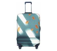 YVNKHKU Il vento soffia sulle foglie, copertura elastica per valigia, durevole, antigraffio, adatta per bagagli da 45,7 a 81,7 cm, facile da lavare e da viaggio, nero, X-Large
