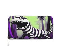 YVNKHKU Portafoglio con fermasoldi elegante per borse da uomo e donna, in pelle PU, scomparti multipli, ideale per contanti e carte di credito con simpatici mostri, nero, Taglia unica