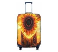 YVNKHKU Sky Giant Sunflower - Copertura elastica per valigia, durevole, antigraffio, adatta per bagagli da 45,7 a 81,7 cm, facile da lavare e da viaggio, nero, X-Large
