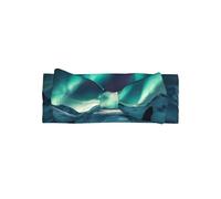 YVNKHKU Snow Mountain Northern Lights Fasce per capelli in morbido nylon con fiocchi elastici accessori per capelli per neonati e bambini