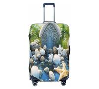 YVNKHKU The church in fantasy - Copertura elastica per valigia, resistente, antigraffio, adatta per bagagli da 45,7 a 81,7 cm, facile da lavare e da viaggio, nero, X-Large