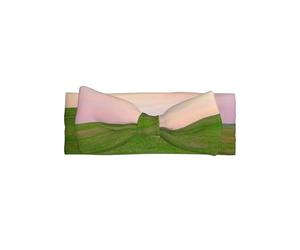 YVNKHKU Una collina ricoperta di erba verde Fasce per capelli in morbido nylon con fiocchi elastici accessori per capelli per neonati neonati bambini