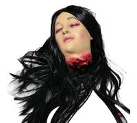 Yvocuyn Testa di Halloween - Spaventosa Testa Tagliata in Lattice realistica con Capelli Lunghi, Accessorio da Appendere per Film di scherzi sulla casa stregata