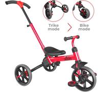 Yvolution Y Velo Flippa 4-in-1 Bimbo Triciclo Da Balance Bike Età 5.1-12.7cm Red