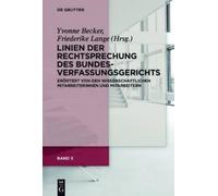 Yvonne Becker Linien der Rechtsprechung des Bundesverfassungs (Copertina rigida)