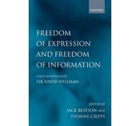 Yvonne Cripps Jack B Freedom of Expression and Freedom of In (Copertina rigida)