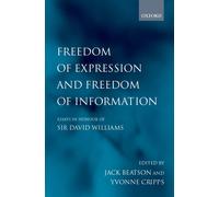 Yvonne Cripps Jack B Freedom of Expression and Freedom of In (Copertina rigida)