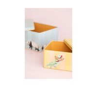 Yvonne Ellen London Set 2 barattoli in metallo panda/pappagallo Set 2 barattoli in metallo panda/pappagallo