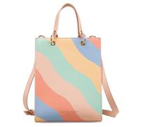 YVONNE ELLEN - Mini borsa tote strutturata, elegante borsa con cinghie regolabili per il trasporto a tracolla o maniglia superiore, Wobble Stripe Multicolore