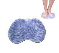 YVPSI Scrubber per doccia per piedi e schiena, tappetino da massaggio a parete, in silicone, con ventose, per migliorare la circolazione del piede e lenire i piedi stanchi, blu