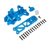 Yvxotrxnk 1/16 Scale RC Car Front Gearbox Set Upgraded CNC Aluminium Upper & Lower Shell for Hyper Go Truck, Heavy Duty Metal Replacement Parts to Prevent Breakage (Blue)