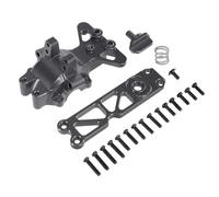 Yvxotrxnk 1/16 Scale RC Car Front Gearbox Set Upgraded CNC Aluminum Upper & Lower Shell for Hyper Go Truck, Heavy Duty Metal Replacement Parts to Prevent Breakage (Gray)