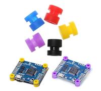 Yvxotrxnk 10 palline damper in silicone anti-vibrazione M2/M3 per F4 F7 Flight Controller, Soft Shock Absorber Mount for FPV Racing Drone Quadcopter Gimbal Stabilization Parts (Black M2 x 5,6 mm)