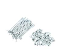 Yvxotrxnk 12 G Heavy Duty foyBicycle Spokes & Nipples (2,6 mm) - 67 - 247 mm acciaio al carbonio galvanizzato per e-bike, downhill, Cargo Bike Repair & Build (Silver) (36 pezzi da 90 mm)