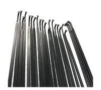 Yvxotrxnk 12 pezzi PSR 1432 AERO Spokes, J-Bend 14G Stainless Steel 2.0mm (218-305mm Length), High Strength for Bicycle Wheel Spokes for Road & MTB Bike (260mm)