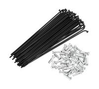 Yvxotrxnk 14G for Bicycle Spokes with Nipples 36pcs, 2.0mm Carbon Steel Black Spokes for Bike Wheel Repair, 125mm 135mm 138mm 171mm 177mm 185mm 202mm 205mm 209mm (36pcs-177mm)