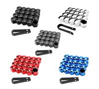 Yvxotrxnk 17 mm, 19 mm, 21 mm, 20 pezzi, Black Wheel Nut Covers, Car Tire Bolt Protection Caps, Auto Hub Screw Caps for Vehicle Security and Aesthetics (Gray 20 pezzi, 19 mm)