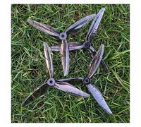 Yvxotrxnk 2/4 Pairs T51366 3 blade 5 pollici eliche per drone RC FPV da 2,8" Pitch Tri-Blade compatibile con motori 2306 2207 da 5 mm (grigio 2 paia)