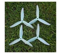 Yvxotrxnk 2/4Pairs T51366 - Elica a 3 blade da 5 pollici per drone RC FPV da 2,8" Pitch Tri-Blade compatibile con motori 2306 2207 da 5 mm (bianco 2 paia)